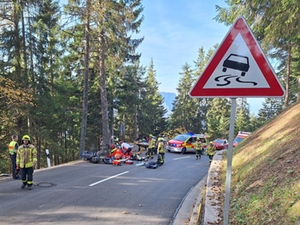 Motorradunfall am Roßfeld