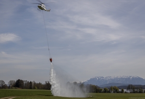 Waldbrandübung Hubschrauber 