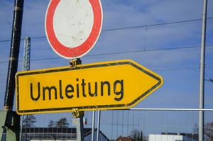 Umleitung Baustelle