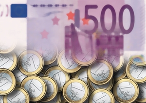 Geld Euro Münzen Schein
