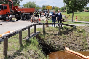 Hochwasserlage Raubling