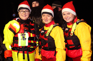 Nikolaus-Fackelschwimmen in Trostberg 2017 