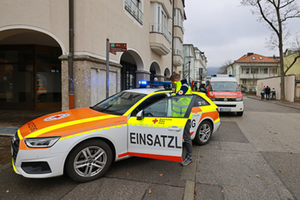 Rettungseinsatz Fußgängerzone