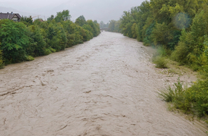 Wasserstand Saala Samstag Nachmittag 